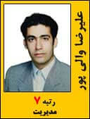 علیرضا ولی پور رتبه 7 دکتری مدیریت سال 1395