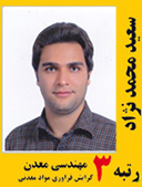 سعید محمد نژاد رتبه 3 کارشناسی ارشد مهندسی معدن فرآوری سال 1391