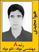 هیوا مجیدی رتبه 8 کارشناسی ارشد مهندسی مواد نانومواد سال 1392