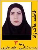 فاطمه خاک زاد رتبه 3 کارشناسی ارشد زیست شناسی جانوری سال 1392