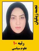 نجمه زنئلیان رتبه 10 کارشناسی ارشد علوم سیاسی سال 1396