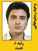 وحید رستم خانی رتبه 8 کارشناسی ارشد علوم اقتصادی سال 1397