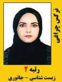 نرگس چراغی رتبه 2 کارشناسی ارشد زیست شناسی جانوری سال 1397