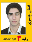 ایمان چمبری رتبه 3 کارشناسی ارشد علوم اقتصادی سال 1391
