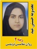 معصومه حسنی عبد رتبه 2 کارشناسی ارشد روانشناسی تربیتی سال 1402
