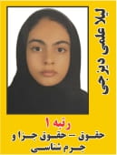 لیلا علمی دیزجی رتبه 1 کارشناسی ارشد حقوق جزا و جرم شناسی سال 1404